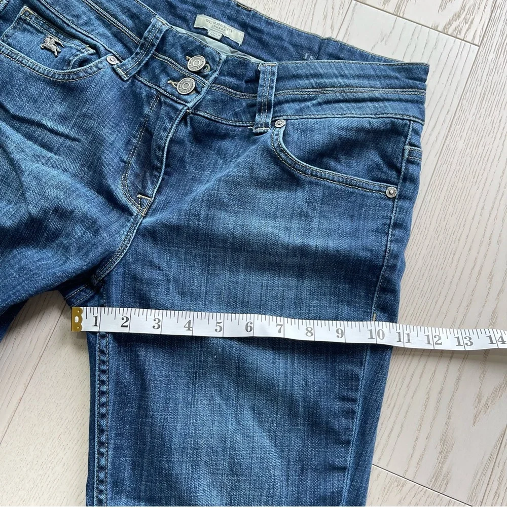 Burberry London Islington Boot Leg Blue Denim Bootcut Jeans  W31 Distressed - Picture 11 of 16